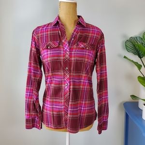 Eddie Bauer Plaid Flannel Button Down Shirt